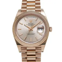 ROLEX DAY-DATE 40 228235 SUNDUST/STRIPED MOTIF WATCH 616924