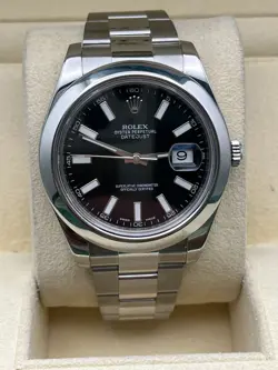 ROLEX DATEJUST II 41MM BLACK DIAL OYSTER BRACELET (116300)