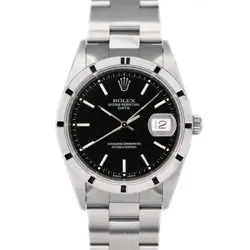 ROLEX 15210 OYSTER PERPETUAL DATE BLACK #KN311
