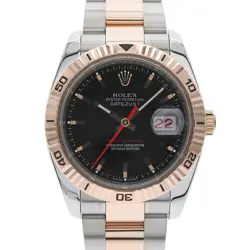 ROLEX 116261 TURN-O-GRAPH BLACK OYSTER #KN156