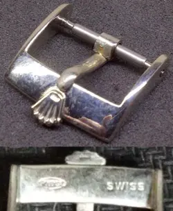 ORIGINAL VINTAGE ROLEX BUCKLE 14MM INNER STAINLESS STEEL VERY GOOD L@@K!
