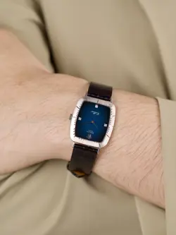 1976 Rolex Cellini All Original Rare Blue Vignette Dial 4087-9