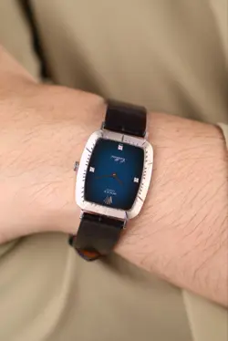 1976 Rolex Cellini All Original Rare Blue Vignette Dial 4087-9