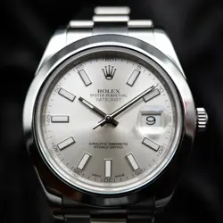 ROLEX DATEJUST II 116300 41MM SILVER DIAL OYSTER WARRANTY