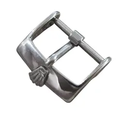 ROLEX WATCH BUCKLE ONLY 18MM WIDTH SS SILVER COLOR MEN'S USED CLOTHING