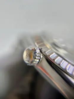 Rolex 1980 Datejust 16030 Black Dial Gold Markers Engine Turn Bezel Jubilee Box