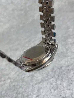 Rolex 1980 Datejust 16030 Black Dial Gold Markers Engine Turn Bezel Jubilee Box