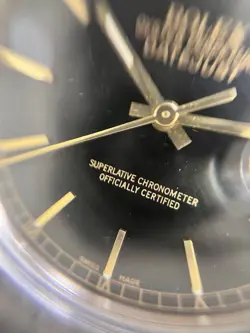 Rolex 1980 Datejust 16030 Black Dial Gold Markers Engine Turn Bezel Jubilee Box