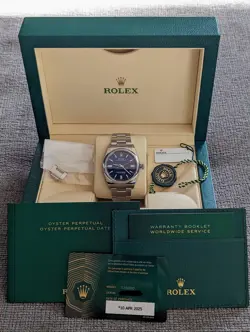 2025 BLUE ROLEX OYSTER PERPETUAL 36MM - 126000 (DISCONTINUED MODEL)