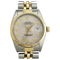 ROLEX DATEJUST JUBILEE ARABIC DIAL 18K YELLOW GOLD *ONE-YEAR WARRANTY*