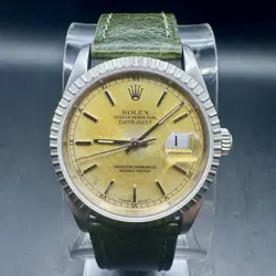 GENUINE 1991 ROLEX DATEJUST REF. 16220 36MM STEEL ENGINE TURNED BEZEL CAL. 3135