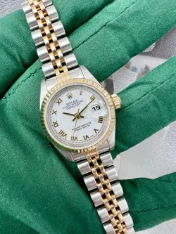 1997 ROLEX DATEJUST 69173 GOLD & STAINLESS JUBILEE BRACELET WITH GOLD BEZEL