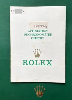 ROLEX DATEJUST 16233 GUARANTEE WARRANTY MEN'S GARANTIE