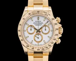ROLEX DAYTONA 116528 18K YELLOW GOLD WHITE DIAL