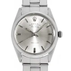 ROLEX AIR KING 5500 SILVER BAR ALL TRITIUM 17 NUMBER ANTIQUE MENS