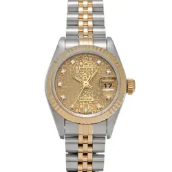 ROLEX DATEJUST 69173G CHAMPAGNE COMPUTER/DIAMOND WATCH 670151