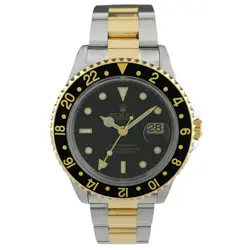 ROLEX GMT Master 2 16713 Black Dial 40mm SS/YG Automatic Men's Watch