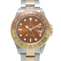 ROLEX GMT Master II 16713 Brown Dial 40mm SS/YG Automatic Men's Watch
