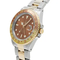 ROLEX GMT Master II 16713 Brown Dial 40mm SS/YG Automatic Men's Watch