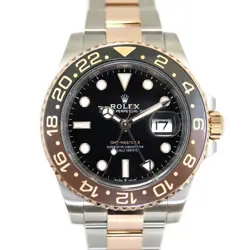 ROLEX GMT MASTER 2 126711CHNR BLACK DIAL 40MM SS/RG AUTOMATIC MEN'S WATCH