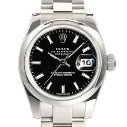 ROLEX DATEJUST 179160 BLACK CASE SIZE 26MM LADIES USED WATCH #72421