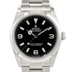 ROLEX EXPLORER 1 114270 BLACK CASE SIZE 36MM MEN'S USED WATCH #763421