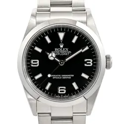 ROLEX EXPLORER I 114270 BLACK CASE SIZE 36MM MEN'S USED WATCH #753421
