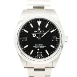 ROLEX EXPLORER I 214270 BLACK MEN'S USED WATCH #742721