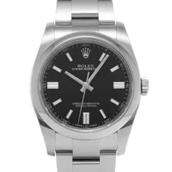 ROLEX OYSTER PERPETUAL 36 116000 BLACK MEN'S USED WATCH #711221