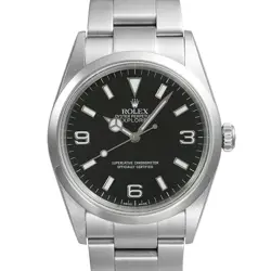 ROLEX EXPLORER 1 114270 BLACK CASE SIZE 36MM X 36MM MEN'S USED WATCH #773421