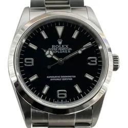 ROLEX EXPLORER 1 114270 BLACK CASE SIZE 36MM UNISEX USED WATCH #723421