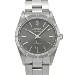 ROLEX AIR KING 14010 SILVER CASE SIZE 34×34MM MEN'S USED WATCH #711321