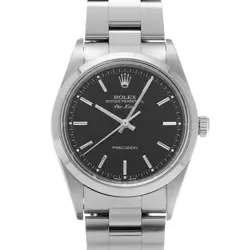 ROLEX AIR KING 14000M BLACK CASE SIZE 34×34MM MEN'S USED WATCH #711421