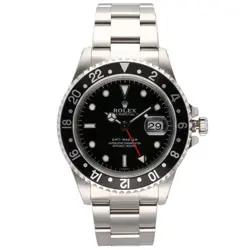 ROLEX GMT MASTER BLACK BEZEL 16700 BAND SIZE 19CM USED WATCH #721921