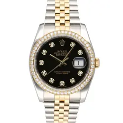 ROLEX DATEJUST 10P DIAMOND SS X YG 116243G USED WATCH #71121