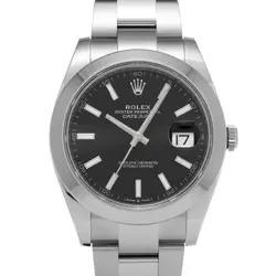 ROLEX DATEJUST 41 126300 BLACK CASE SIZE 41×41MM MEN'S USED WATCH #731721