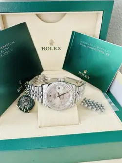 Men’s Rolex Datejust 36 Ref 116244 With Factory  Set Diamond Dial & Bezel ~ 😍