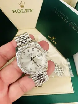 Men’s Rolex Datejust 36 Ref 116244 With Factory  Set Diamond Dial & Bezel ~ 😍