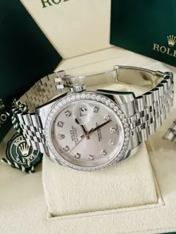 Men’s Rolex Datejust 36 Ref 116244 With Factory  Set Diamond Dial & Bezel ~ 😍