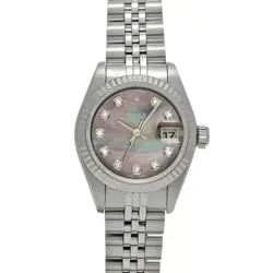 ROLEX DATEJUST 69174NG BLACK CASE SIZE 26×26MM LADIES USED WATCH #71121