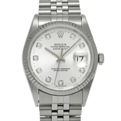 ROLEX DATEJUST 16234G SILVER CASE SIZE 36×36MM MEN'S USED WATCH #732121