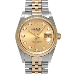 ROLEX DATEJUST 16233G CHAMPAGNE/DIAMOND WATCH 681834