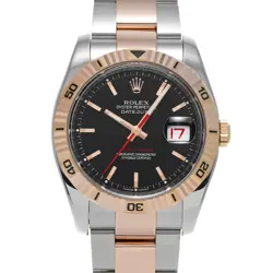 ROLEX DATEJUST TURN-O-GRAPH 116261 BLACK WATCH 680629