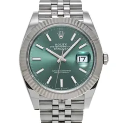 ROLEX DATEJUST 41 126334 MINT GREEN WATCH 682758