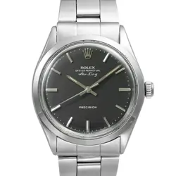 ROLEX AIR KING 5500 BLACK CASE SIZE 34MM X 34MM MEN'S USED WATCH #723721