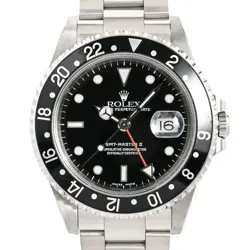 ROLEX GMT-MASTER 2 16710BK/BK BLACK MEN'S USED WATCH #71021