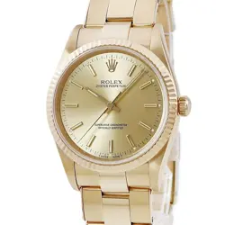 ROLEX OYSTER PERPETUAL 14238 GOLD CASE SIZE 34MM USED WATCH #71021