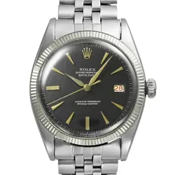 ROLEX DATEJUST 6605 BLACK CASE SIZE 36MM X 36MM MEN'S USED WATCH #71121