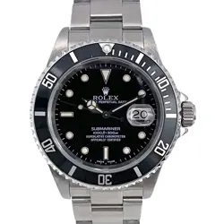 ROLEX SUBMARINER DATE 16610 BLACK CASE SIZE 40MM MEN'S USED WATCH #787621