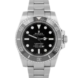 MINT 2019 PAPERS ROLEX SUBMARINER NO-DATE CERAMIC 40MM BLACK STEEL 114060 LN BOX